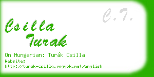 csilla turak business card