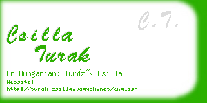 csilla turak business card